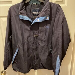 Ford Men's Dark Jacket with Light Blue Accents
